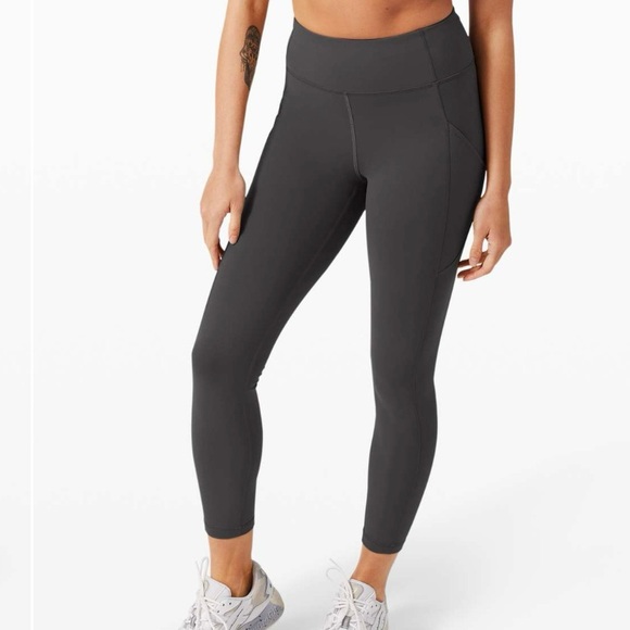 LULULEMON Graphite Gray Invigorate High-Rise Tight 25 Everlux Training Legging 6 - Picture 13 of 15